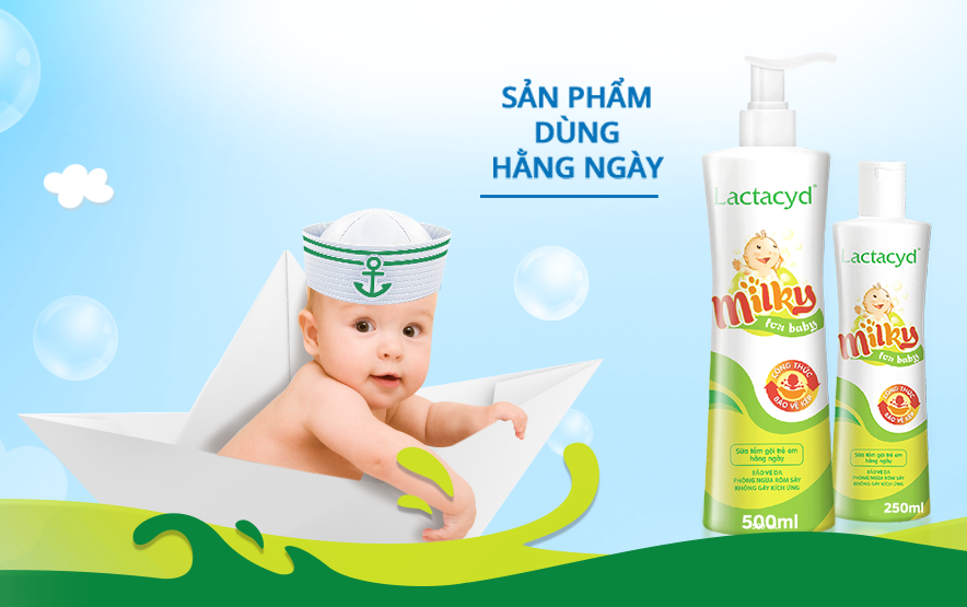 Sữa Tắm Gội Trẻ Em Lactacyd Baby Extra Milky giúp bảo vệ làn da mỏng manh và tóc của bé